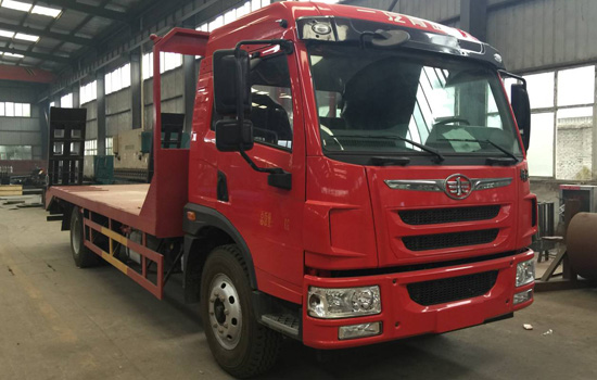 【國(guó)六】解放龍V單橋平板，150挖機(jī)平板