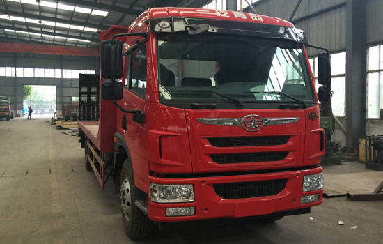 【國(guó)六】解放龍V單橋平板，150挖機(jī)平板