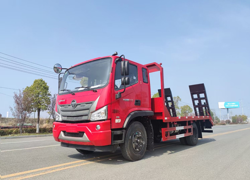 國六福田3900軸距單橋平板運輸車