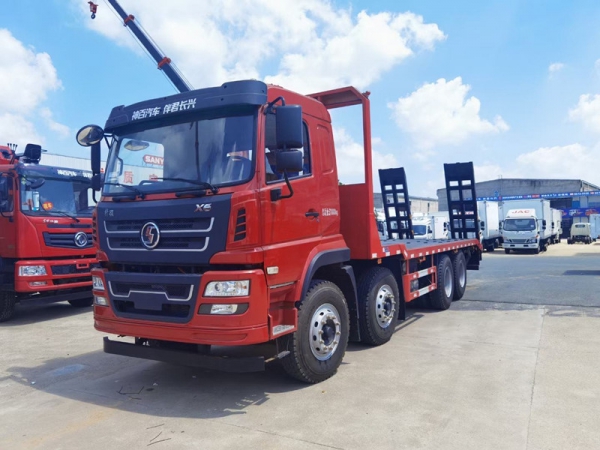 陜汽德龍前四后八平板運輸車